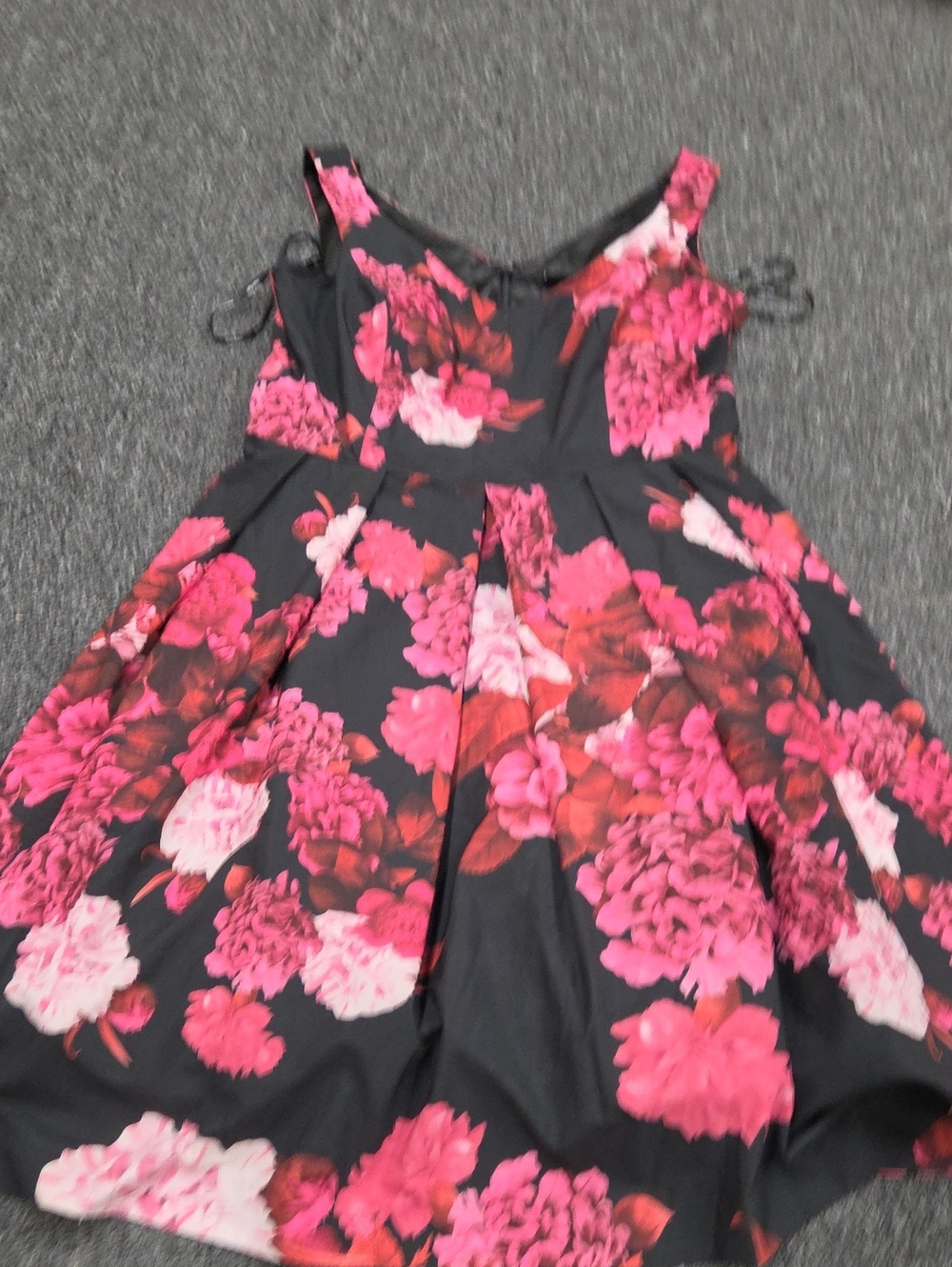(#4) City Chic Black Dress with Red Floral Accents